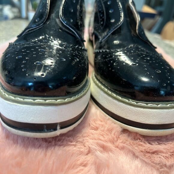 DADAWEN Platform Lace-Up Wingtips Square Toe Oxford. 9.5. - Picture 4 of 8